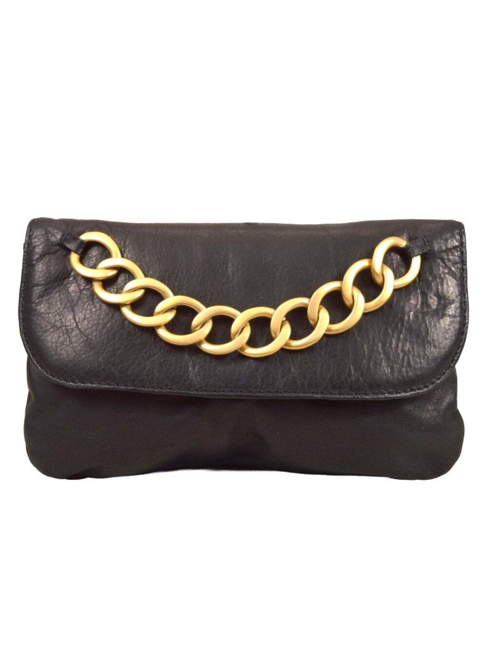 Lauren Conrad for Linea Pelle Leather Chain Clutch
